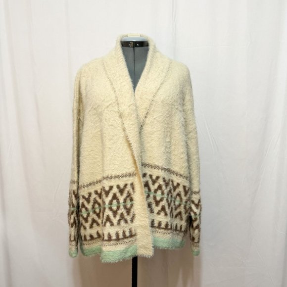 ana  NWT Sz 3X  Eyelash Open Front Long Sleeves Cardigan - Picture 8 of 8